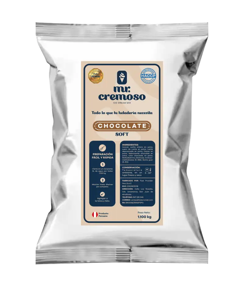 1 Sobre de Base Mr. Cremoso Chocolate Premium